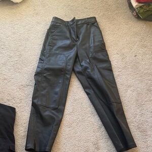 Wilfred Free Black Leather-Style Pants